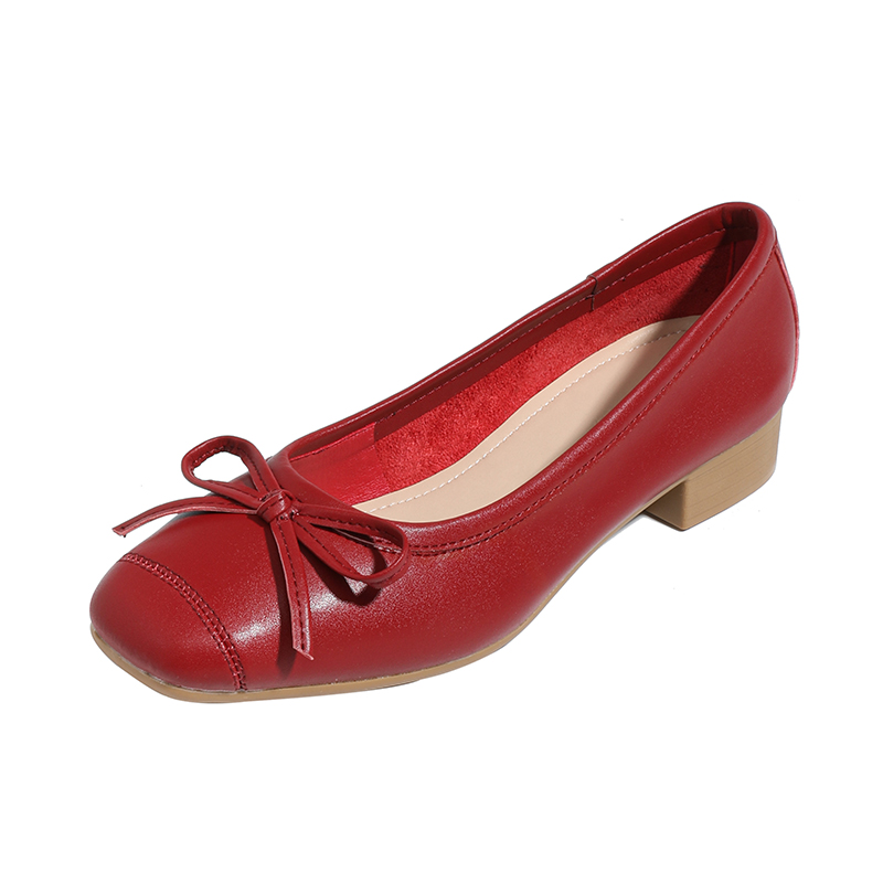 JIUXINGDAO Женские повседневные туфли абрикосовые красные красные, цвет Red