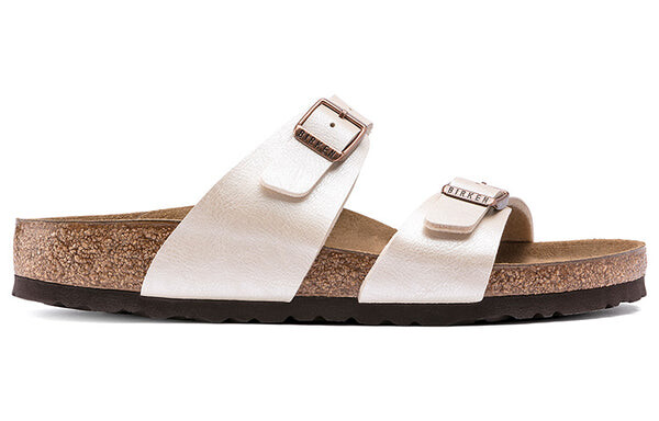 Тапочки sydney birko-flor graceful narrow fit sandals 'pearl white' Birkenstock, белый — фото 2