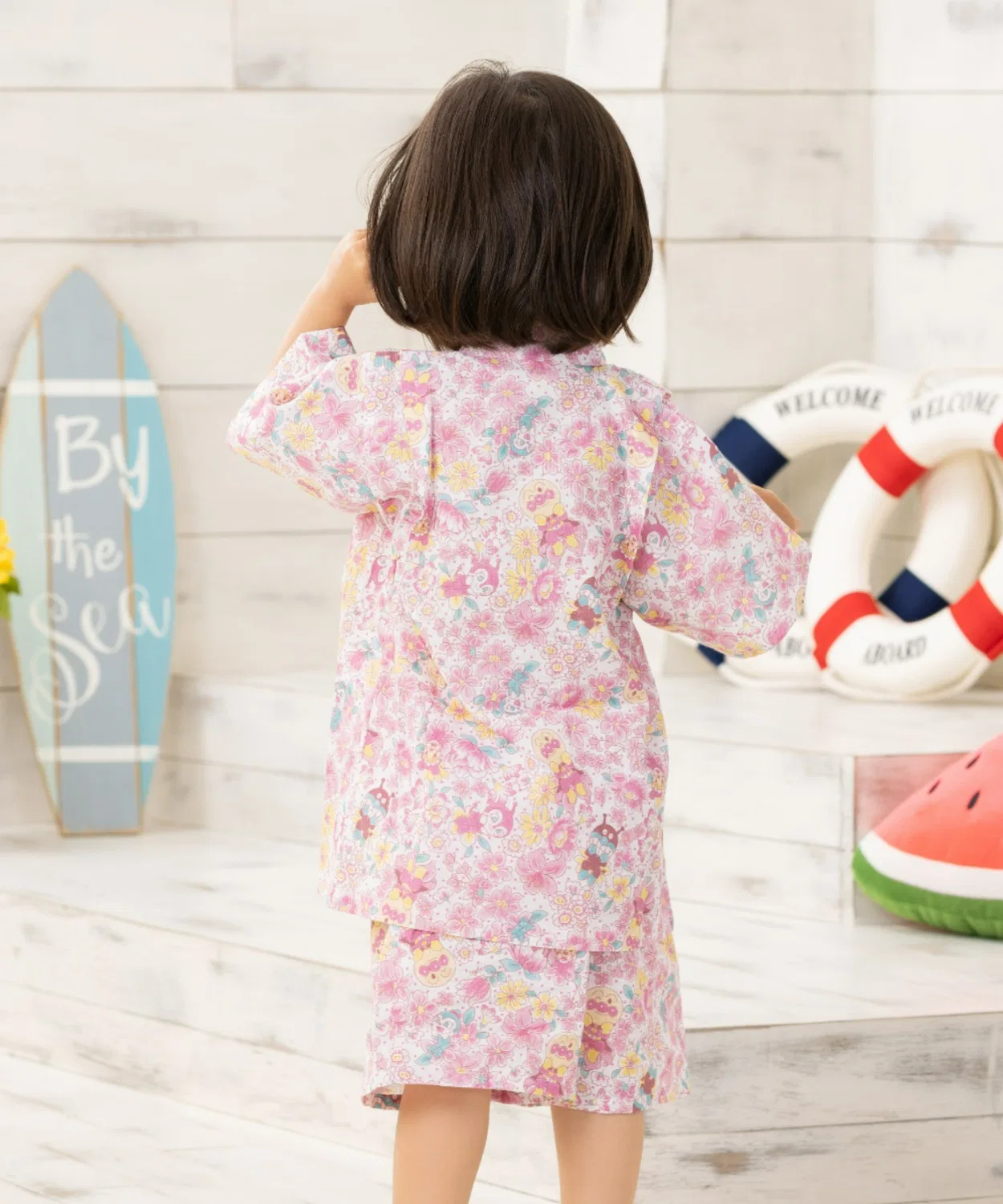 Детское кимоно с цветочным принтом Anpanman Kids Collection, розовый — фото 2