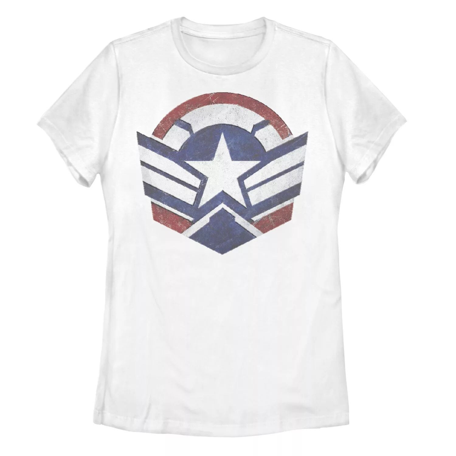 

Футболка для юниоров с выцветшим графическим логотипом Marvel The Falcon and The Winter Soldier Wings Shield Licensed Character