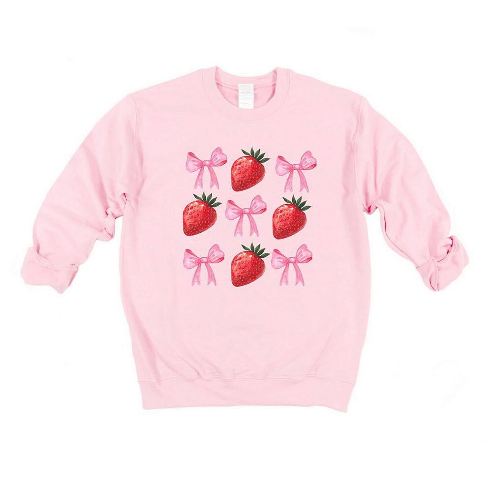 

Толстовка Strawberry Coquette Bow Chart Simply Sage Market, цвет Light Pink