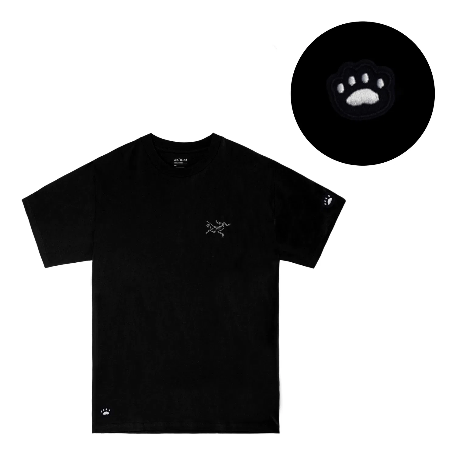 Футболка KRAGG мужская, черная, с круглым вырезом Arcteryx, Black — фото 3