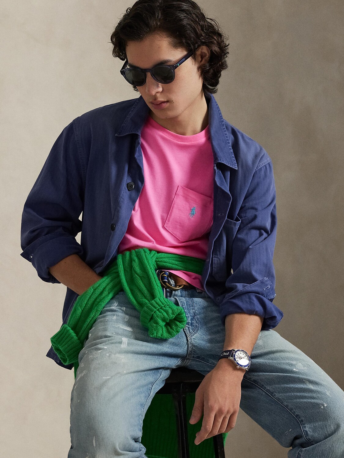 Polo Ralph Lauren Поло Regular fit в розовом цвете — фото 3