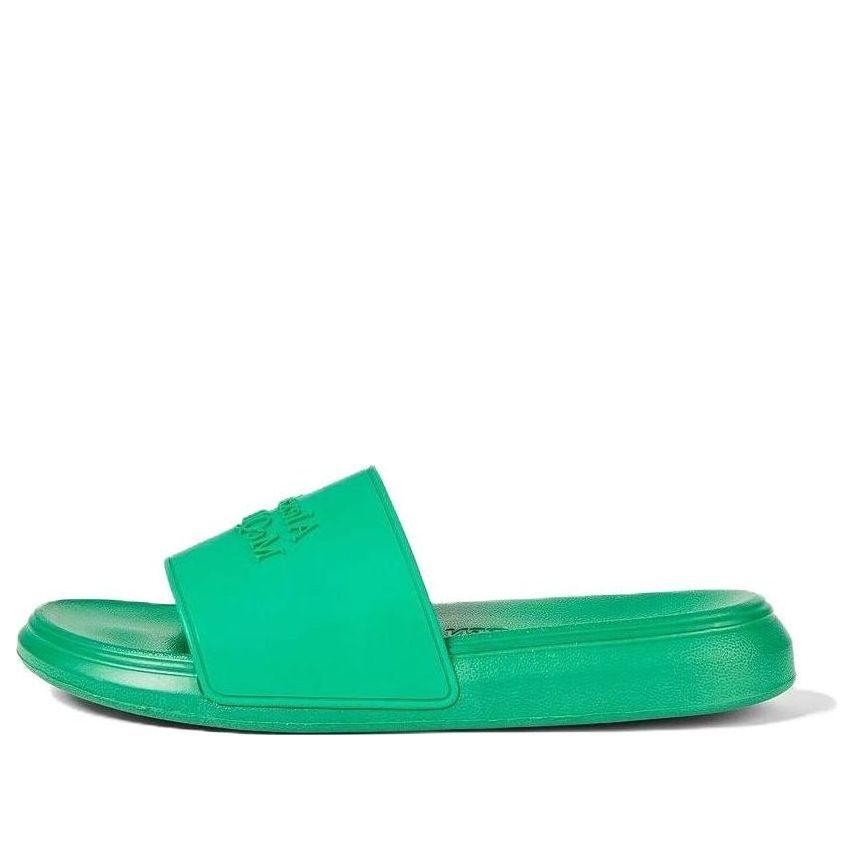 Тапочки (WMNS) Alexander McQueen Embossed Rubber Slides 'Green' 666983W4QS03115, зеленый