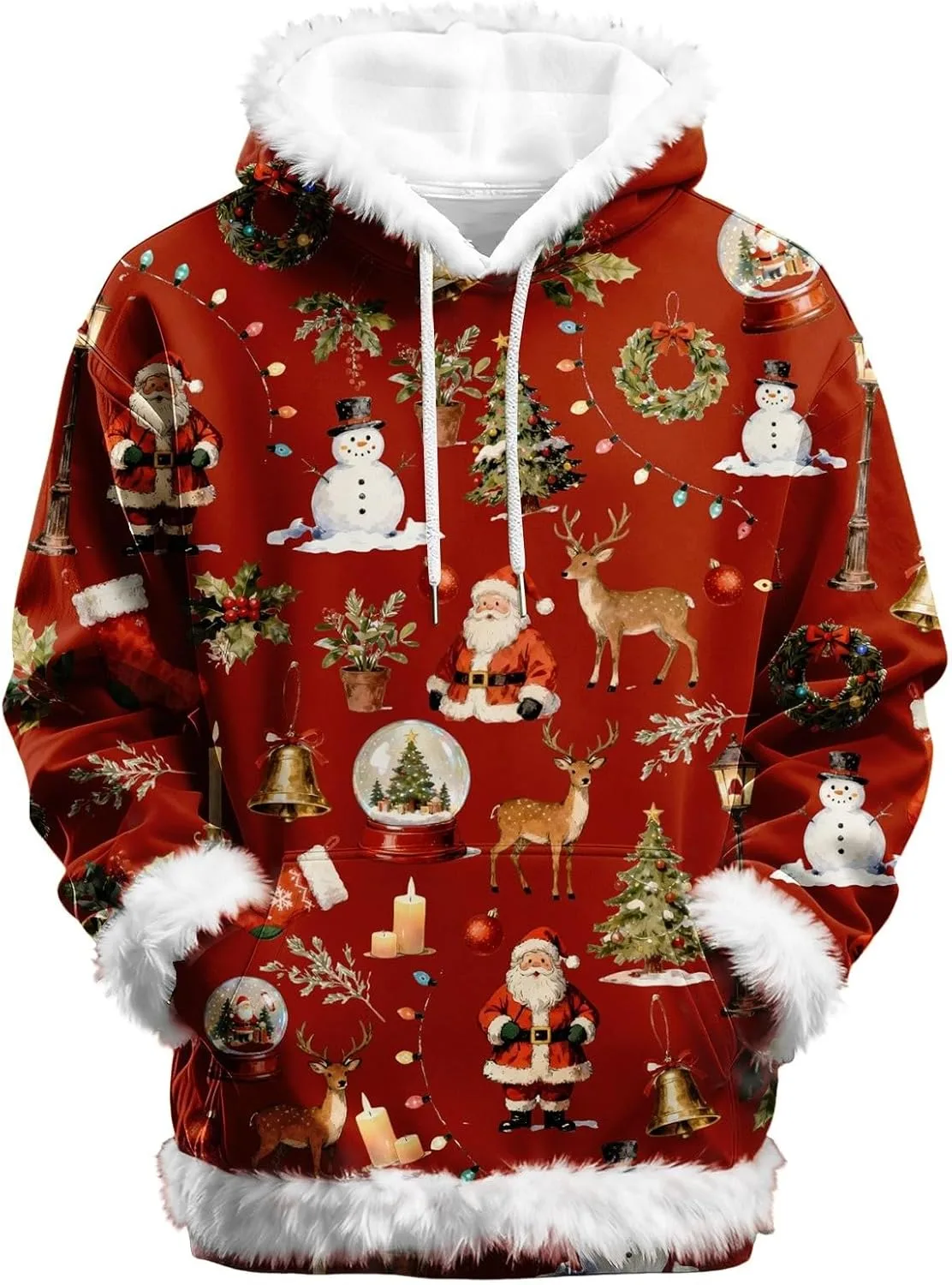 

Ugly Christmas Hoodies для мужчин с длинным рукавом и забавным рождественским принтом aihihe