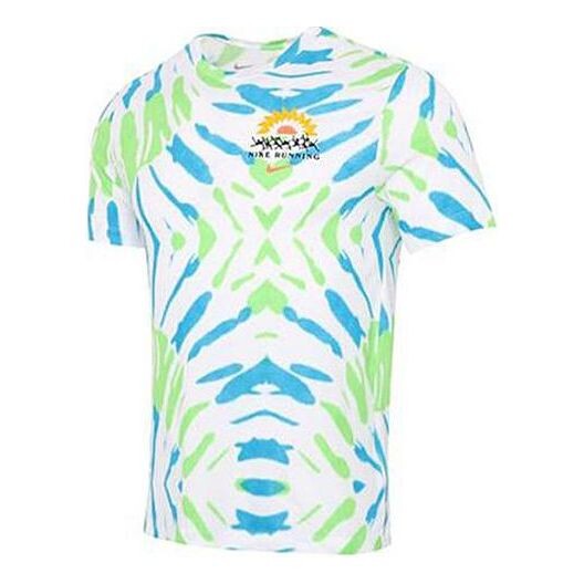 

Футболка dri-fit quick dry knit printing sports short sleeve white Nike, белый