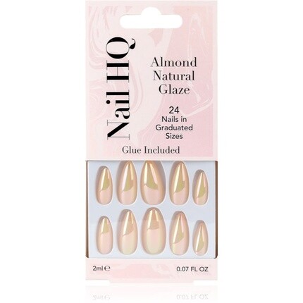 

Nail HQ Миндальные накладные ногти Натуральная глазурь 24 шт.