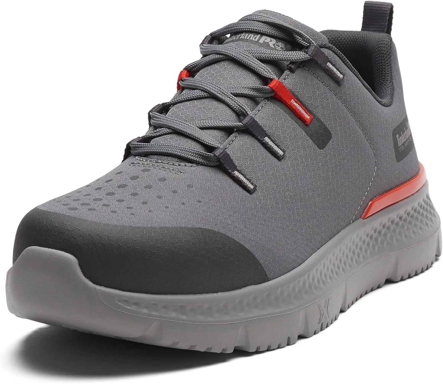 Рабочие ботинки Timberland PRO Мужская промышленная спортивная рабочая обувь со стальным безопасным носком Intercept, красный/серый