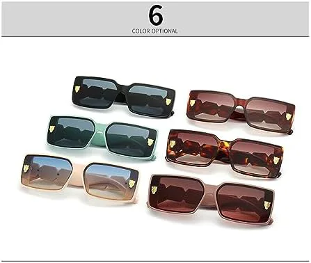 

Маленькие прямоугольные мужские солнцезащитные очки в стиле ретро для женщин, винтажные дорожные солнцезащитные очки с защитой от УФ-излучения UV400 MTZJH, Beige