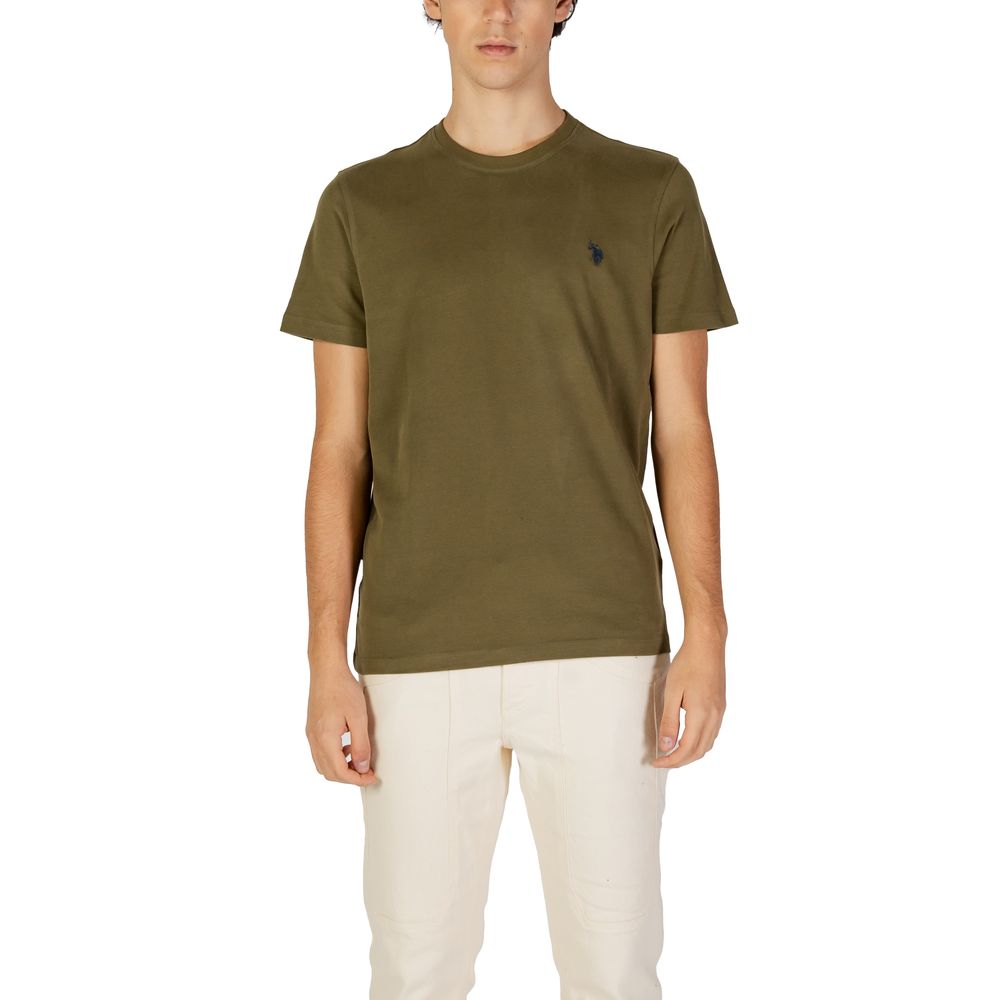 

Зеленая хлопковая футболка U.S. Polo Assn.
