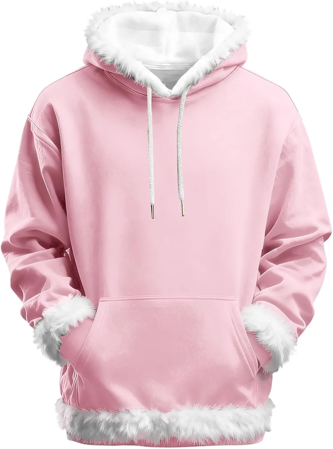 

Рождественский свитшот с капюшоном Santa для мужчин и женщин, Funny Plush, с карманом