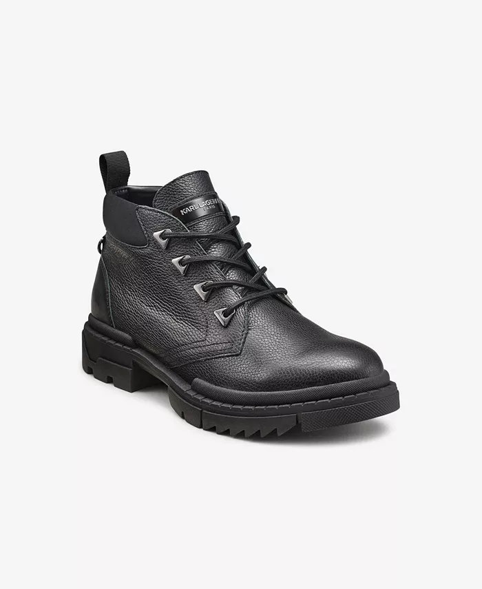 

Мужские ботинки Chukka из состаренной кожи KARL LAGERFELD PARIS, черный