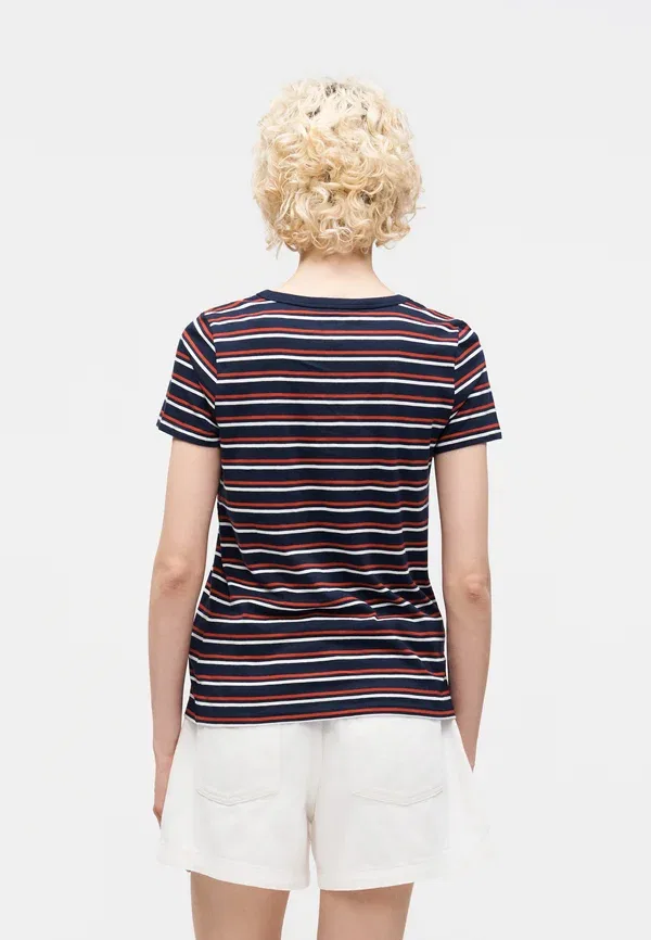 Футболка с полосатым принтом Gap, navy/red, синий/красный — фото 3