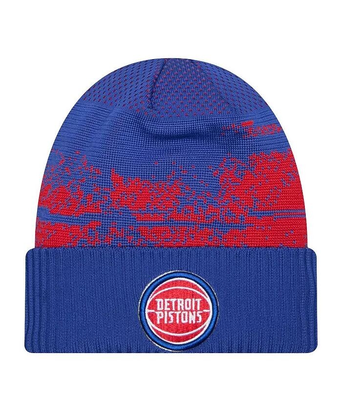 

Мужская сине-красная вязаная шапка Detroit Pistons Tip-Off Cuffed Knit New Era