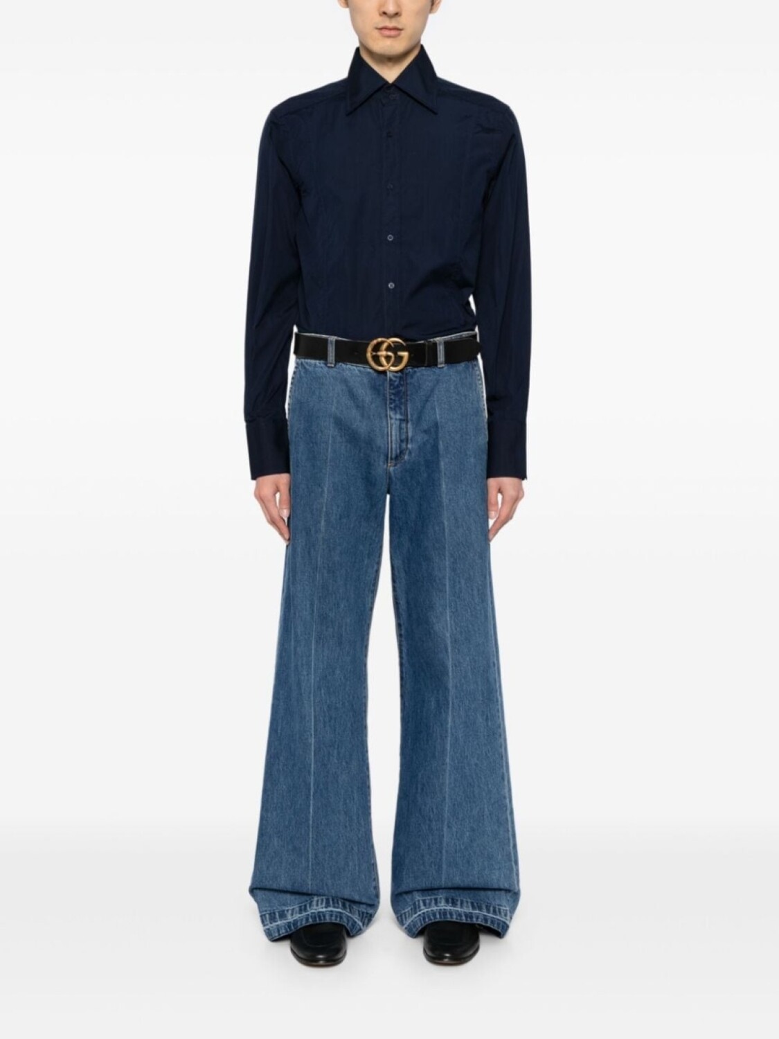 

Gucci поплиновая рубашка, синий