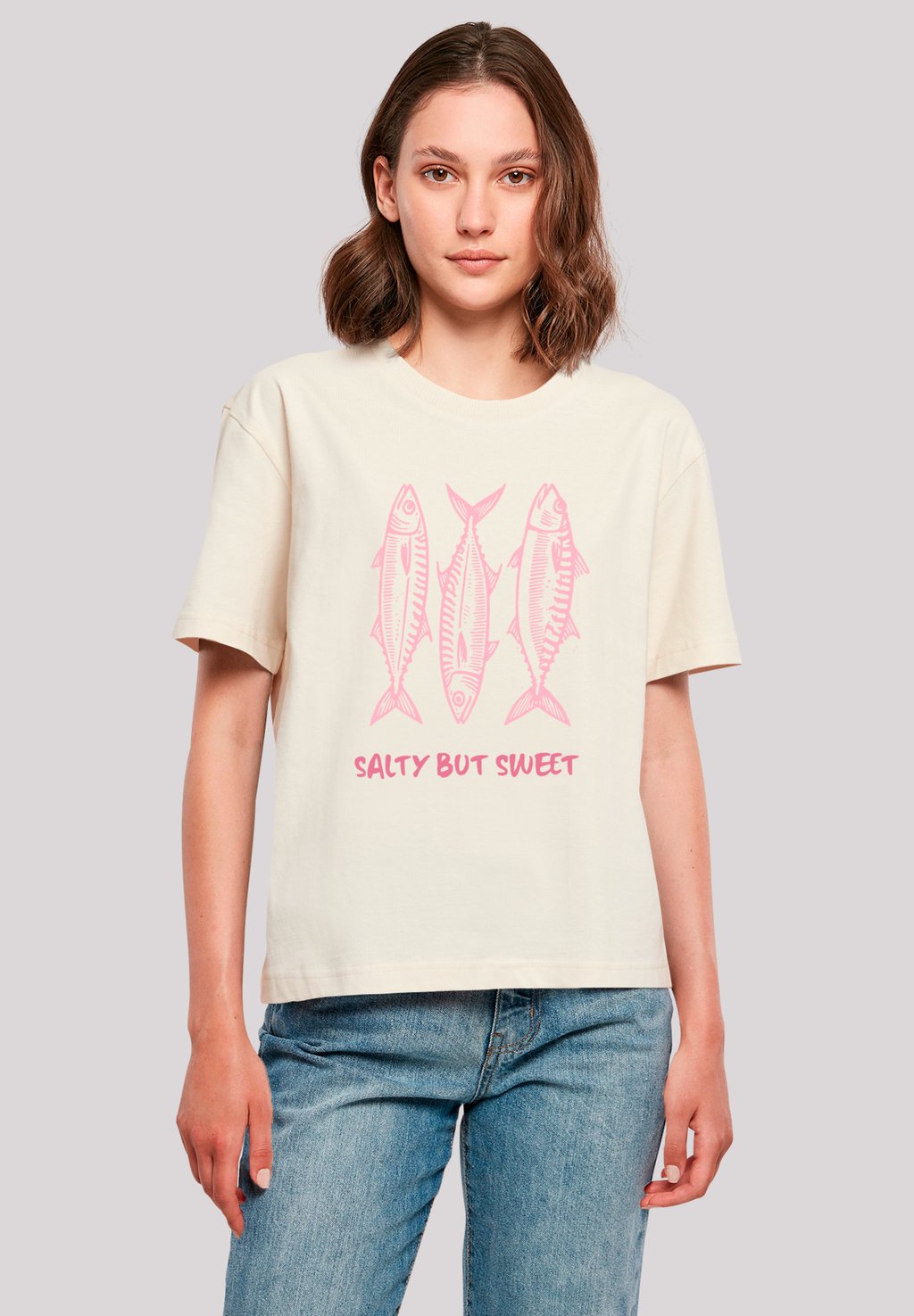 

Футболка с принтом SALTY BUT SWEET SUMMER F4NT4STIC, песочный