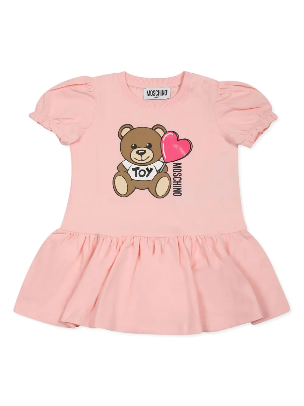 

Платье с принтом Teddy Bear Moschino Kids, розовый