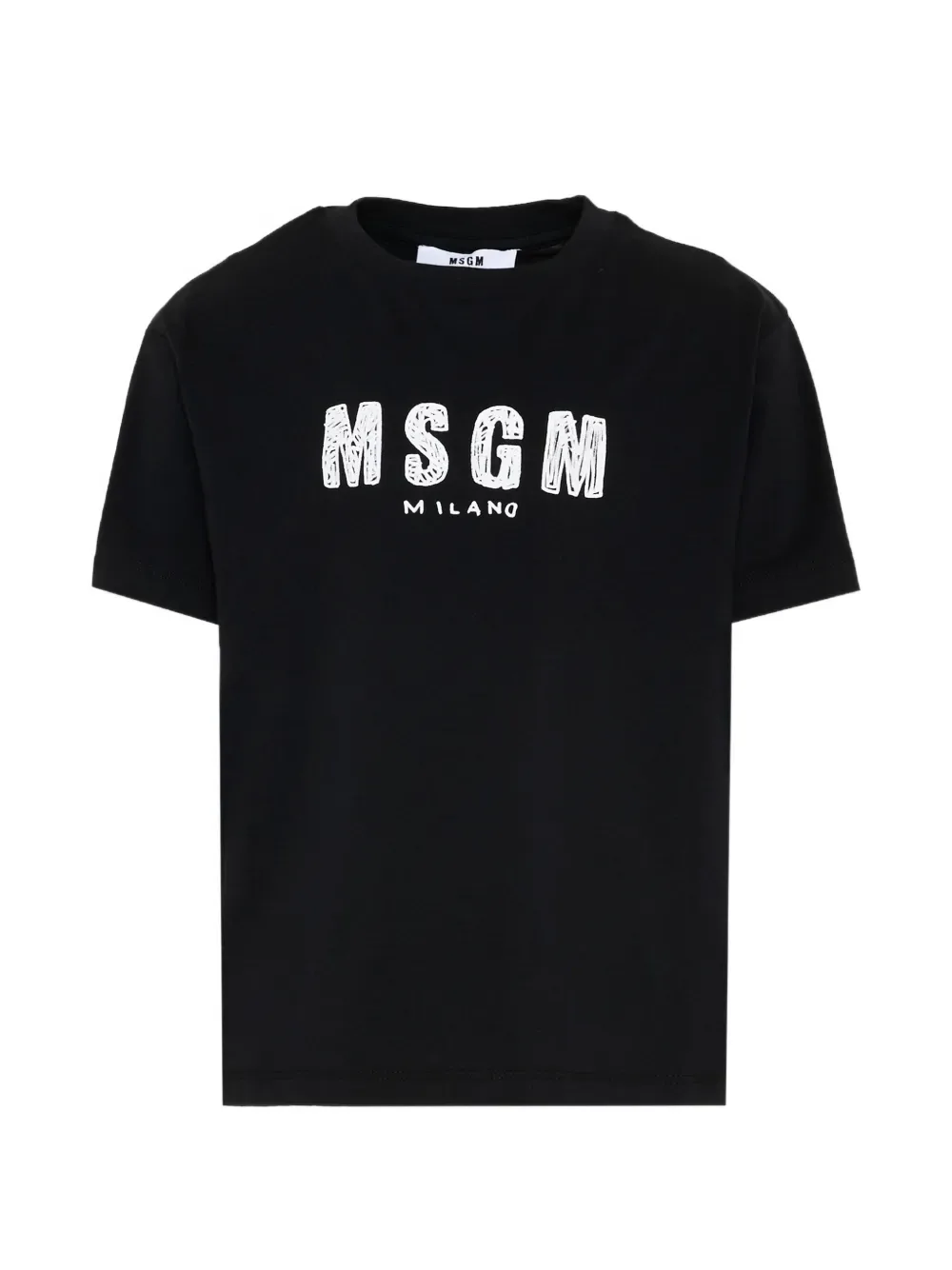 Футболка с короткими рукавами и принтом-логотипом MSGM Kids, черный