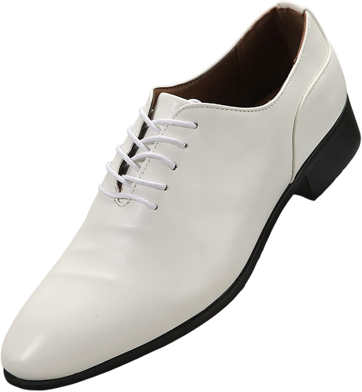 

Мужские кожаные туфли CsgrFagr весна-лето, корейская версия, однотонные, с заостренным носком, на шнуровке, высокие (черные, 8 размер)