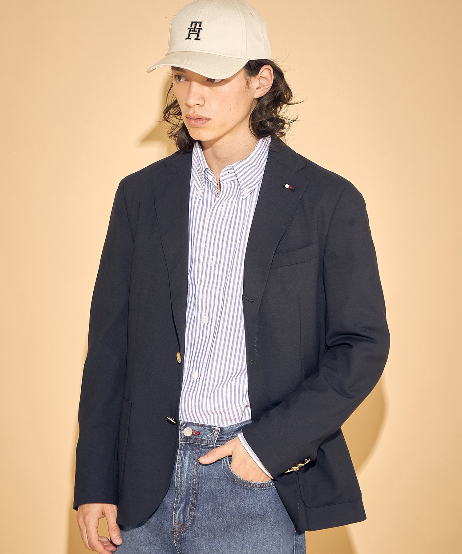 Несобранный блейзер TH Heritage Navy Tommy Hilfiger, Navy — фото 3