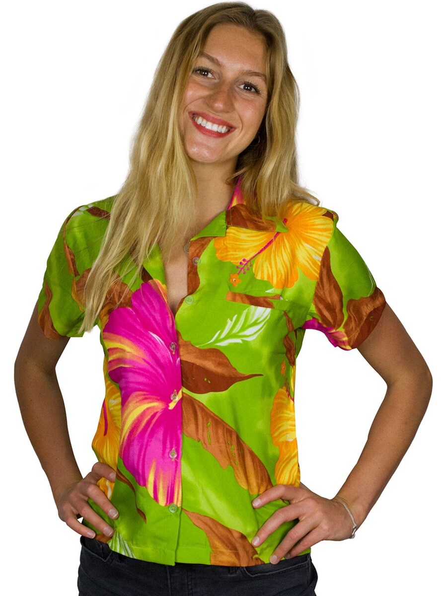 

Блуза King Kameha Big Flower, светло-зеленый