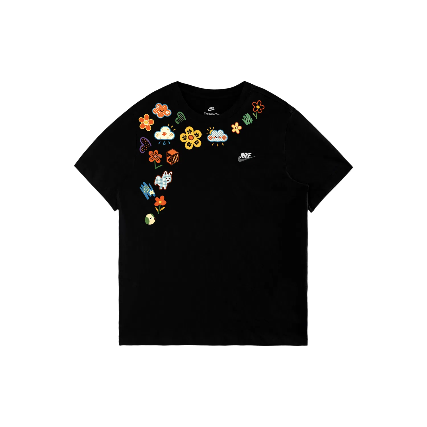 Футболка Nike Sportswear Club с коротким рукавом, черный/белый/темно-серый