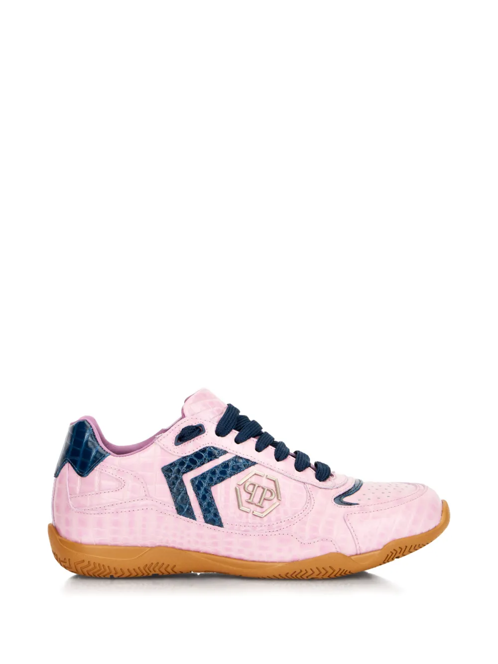 

Кеды с аппликацией под крокодиловую кожу Philipp Plein, розовый