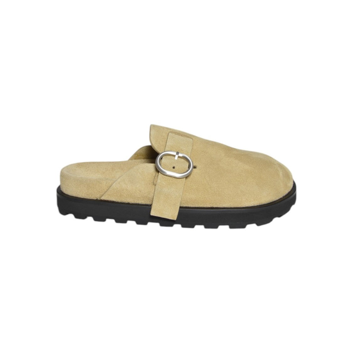 

Camel Suede Flat Sabot - Камеловые замшевые плоские сабо Jil Sander