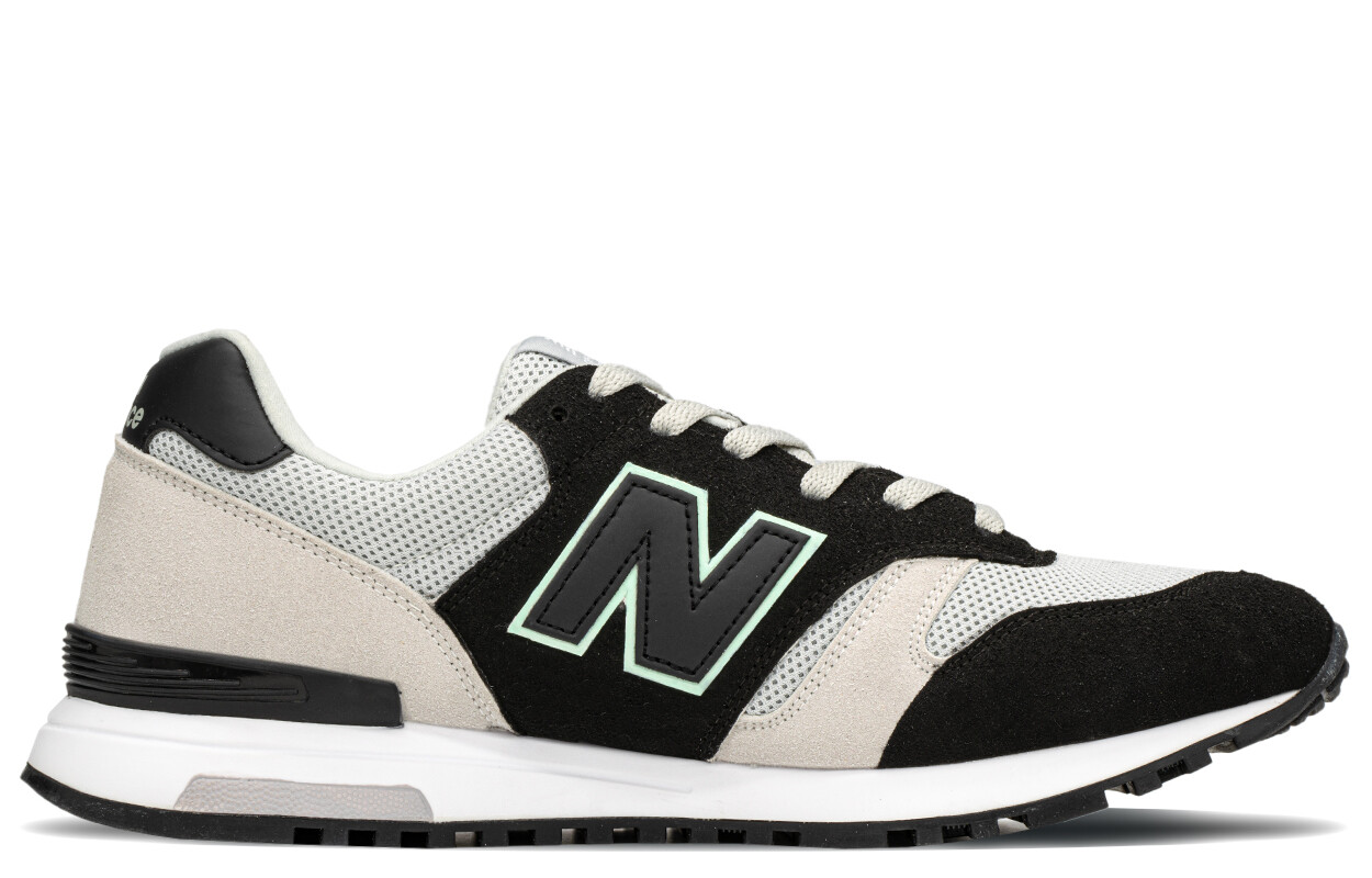 

Кроссовки NB 565 унисекс средней высоты, цвет черный/серый/зеленый New Balance