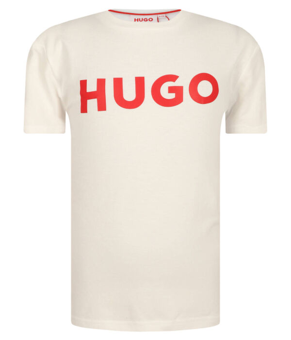 

Футболка детская Hugo Kids с надписью, белый