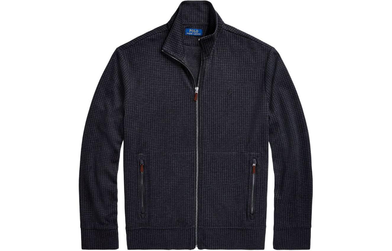 

Кардиган с молнией спереди двойной вязки Polo Ralph Lauren, темно-серый