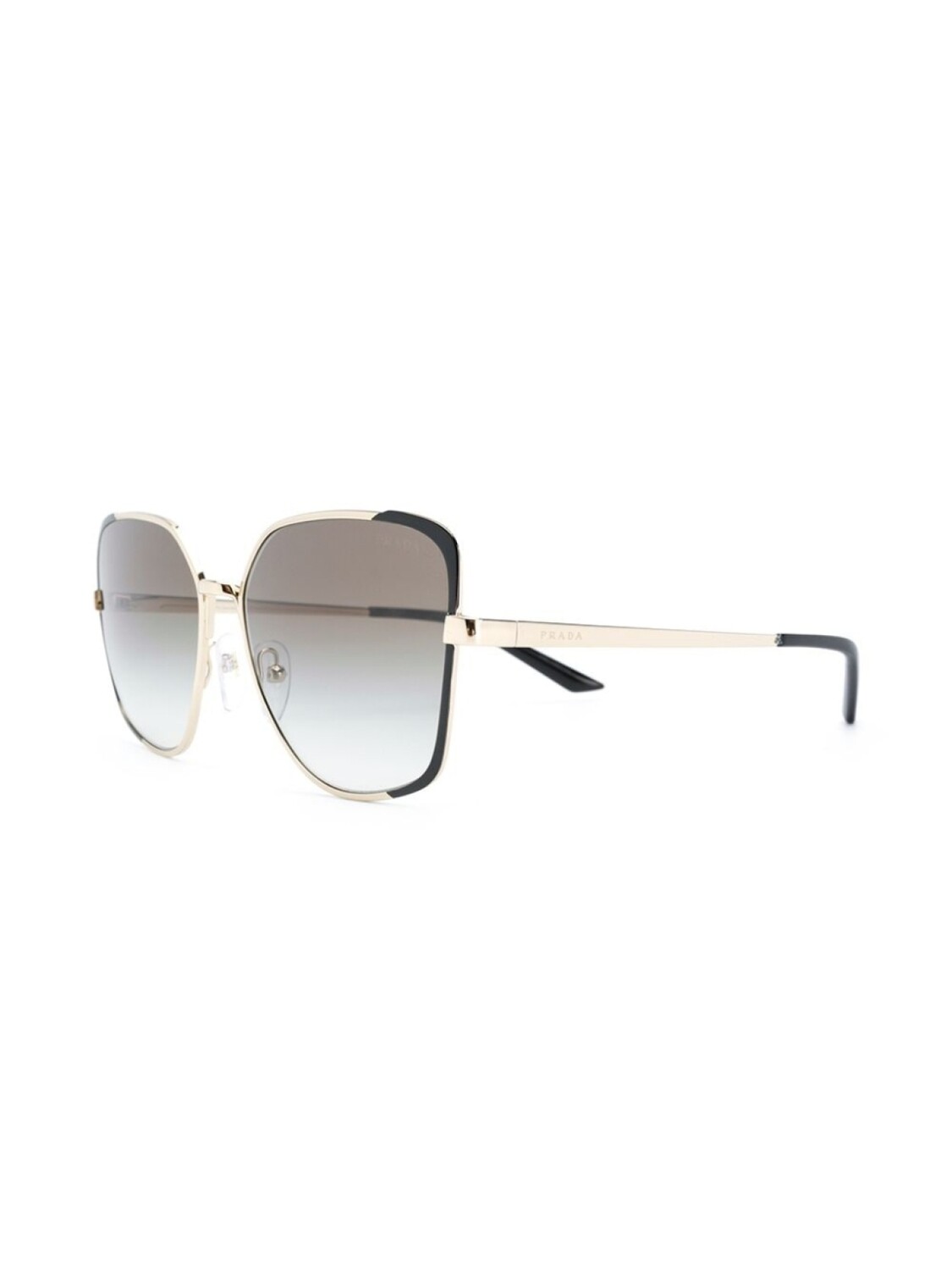 

Prada Eyewear солнцезащитные очки в массивной оправе, черный