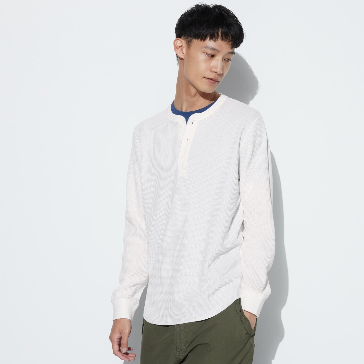

Футболка Uniqlo вафельная, молочный
