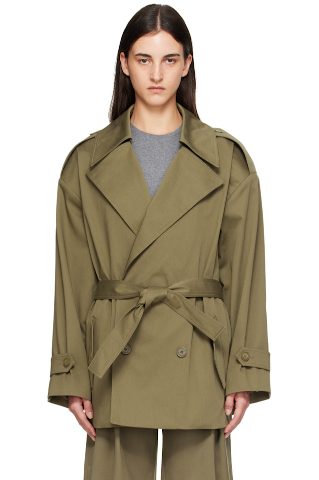 

Короткое пальто оверсайз от Zurich The Frankie Shop, хаки