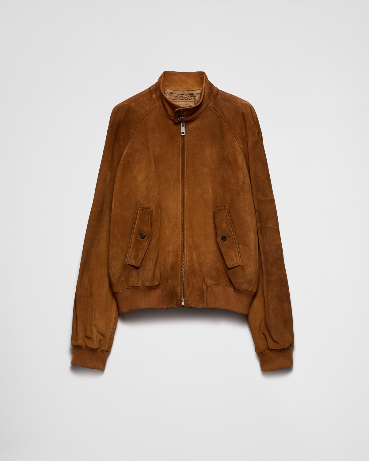 

Замшевая куртка-бомбер Prada, коричневый