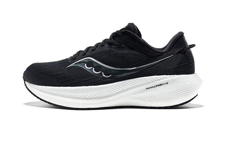 

Saucony Кроссовки Triumph 21 с низким верхом, устойчивые к истиранию, дышащие, мужские, черно-белые, свободный крой