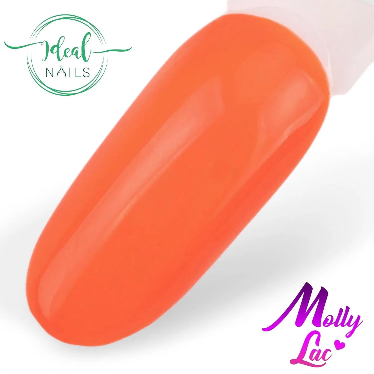Гибридный лак для ногтей Molly Lac Power Flower №721 Orange Velvet, 10 г Molly Lac — фото 2