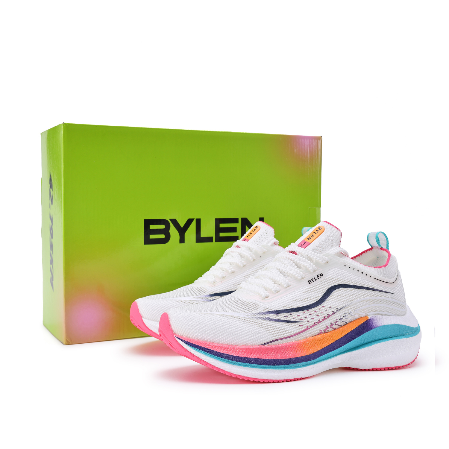 

BYLEN Низкие беговые кроссовки с карбоновой пластиной Unisex желтая роза бежевые, цвет Beige