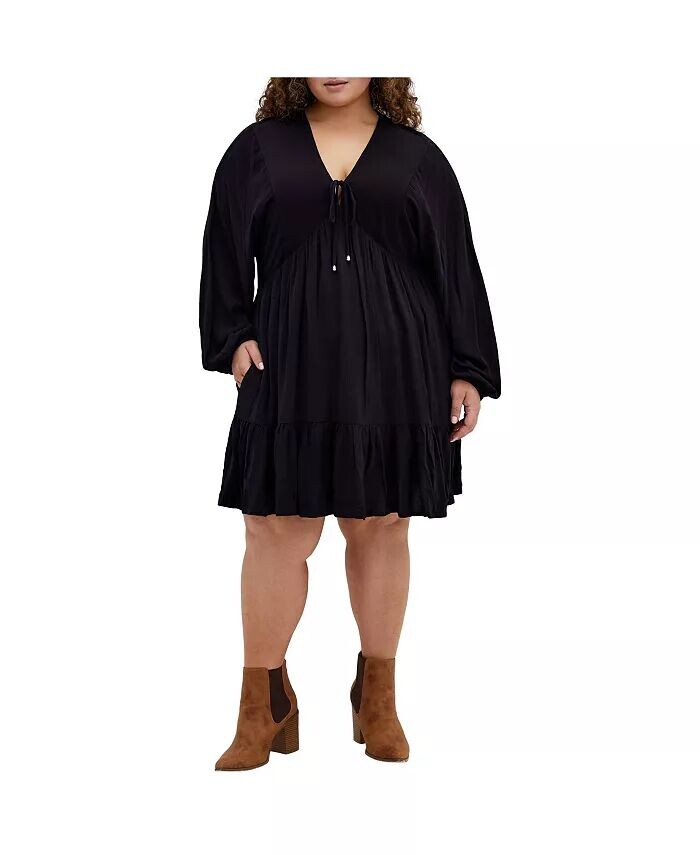 

Мини-платье Devine Plus Size CITY CHIC, черный