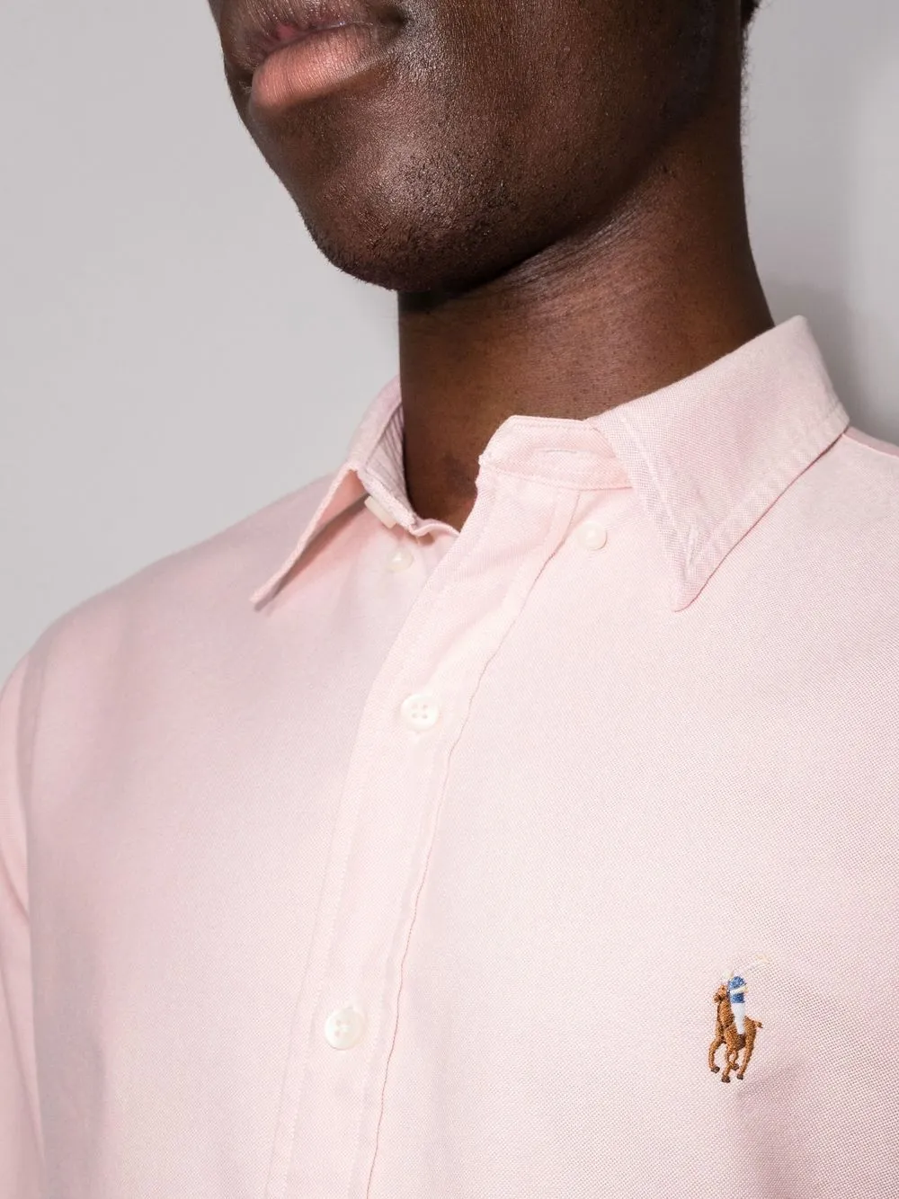 Рубашка оксфорд узкого кроя POLO RALPH LAUREN, розовый — фото 4