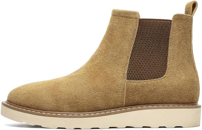 

Замшевые ботинки-конюшки CONSON-KS с эластичными боковыми вставками, загар, противоскользящая подошва, хаки