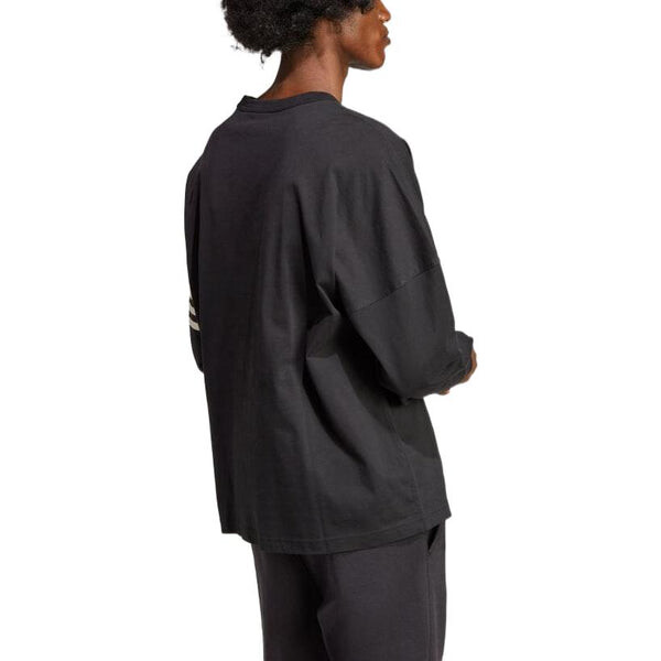 Футболка Adidas Adicolor Neuclassics Long Sleeve Tee 'Black', серый — фото 3