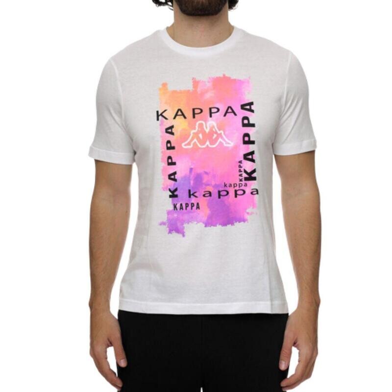 

Мужская хлопковая футболка для фитнеса Kappa Logo Emiro, белая