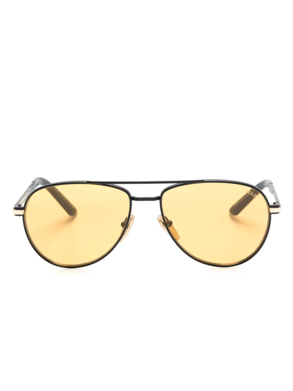 

Солнцезащитные очки-пилоты Prada Eyewear, черный