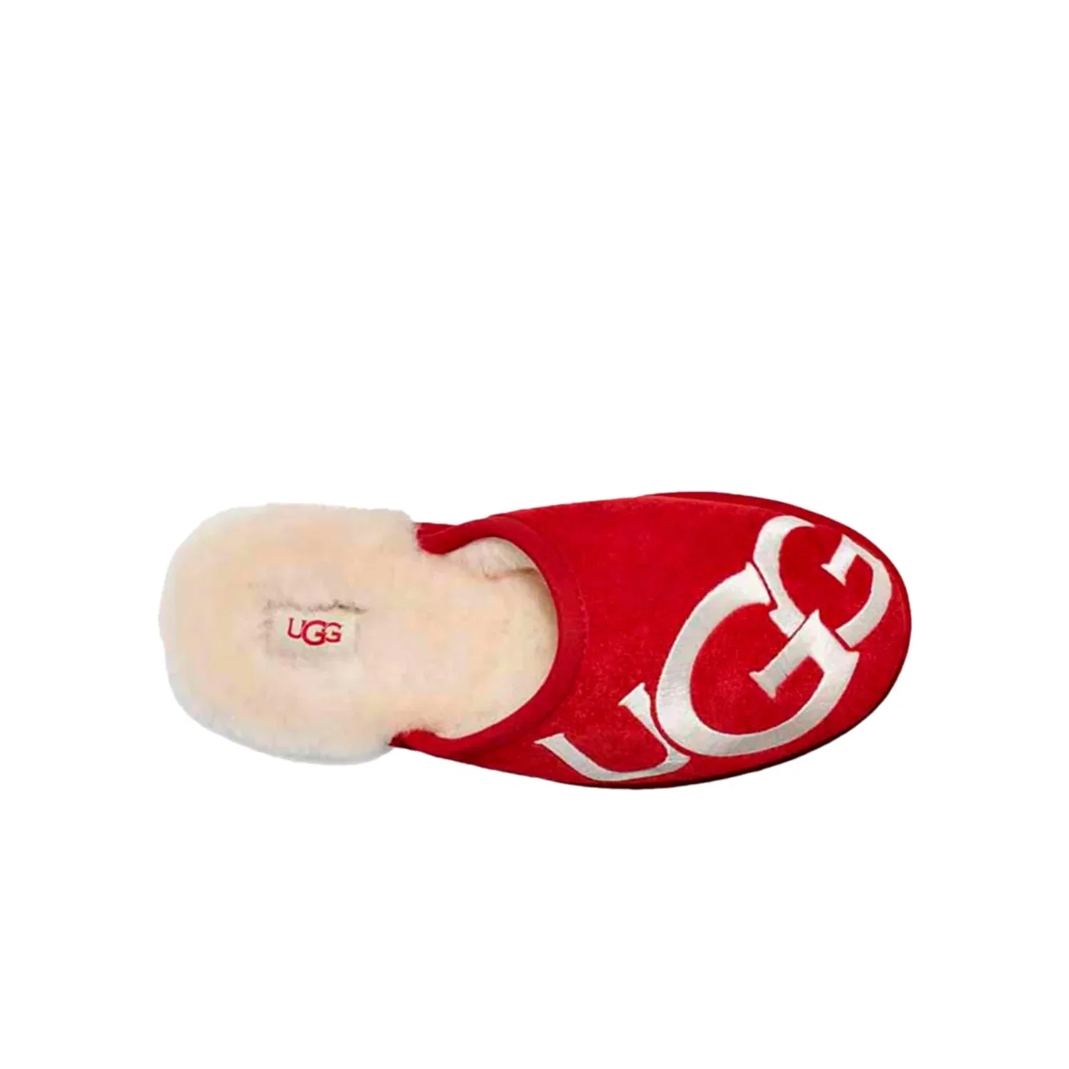 Мужские угги UGG Scuff Logo Samba Red / Cream 1101324-SRCR — фото 2