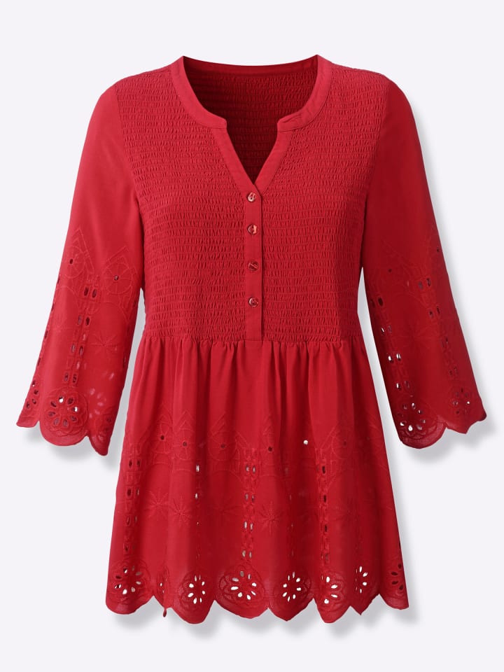 

WITT WEIDEN Кружевная туника красного цвета