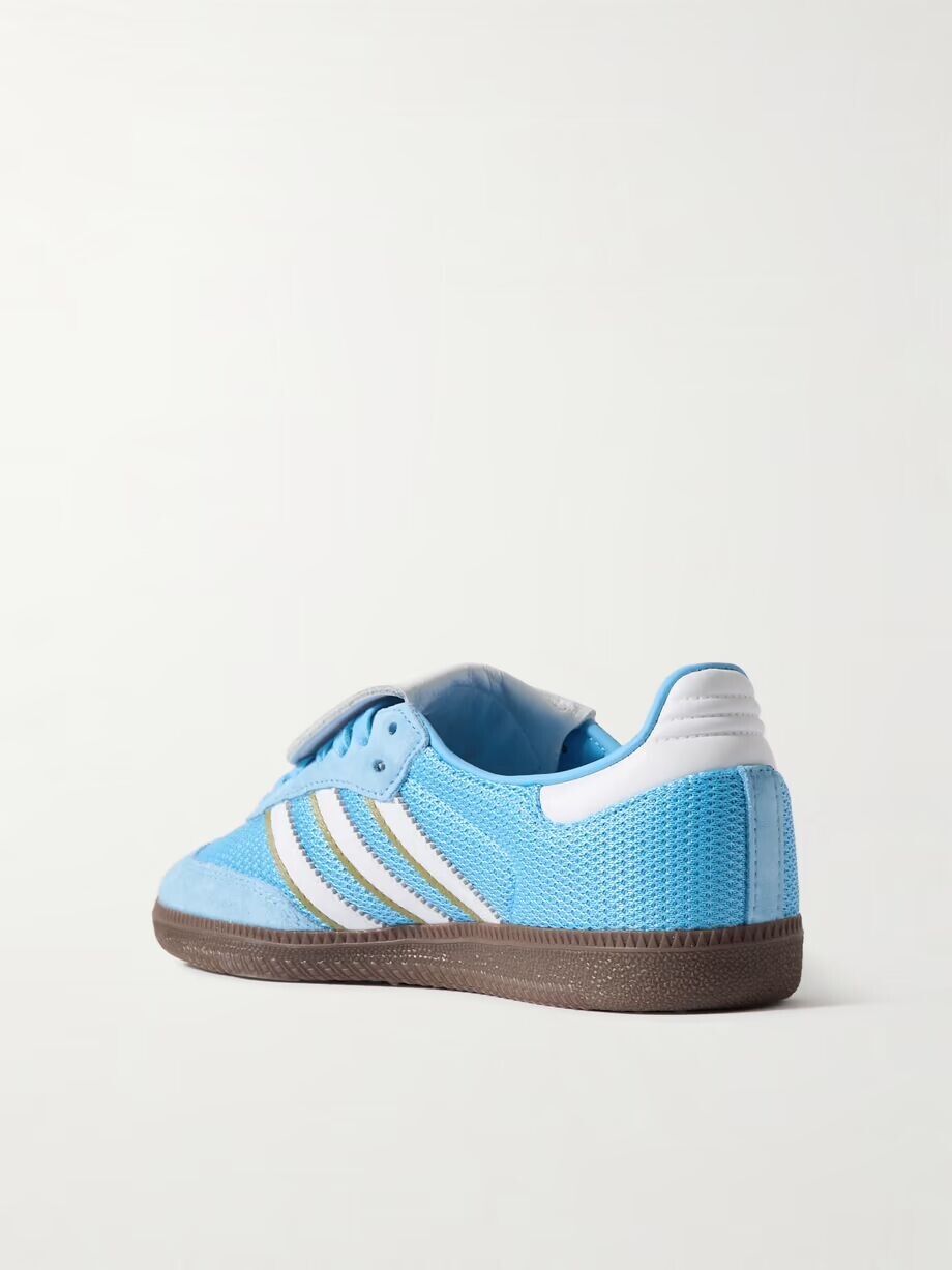 Кроссовки Samba OG из сетки, замши и кожи Adidas Originals, голубой — фото 3