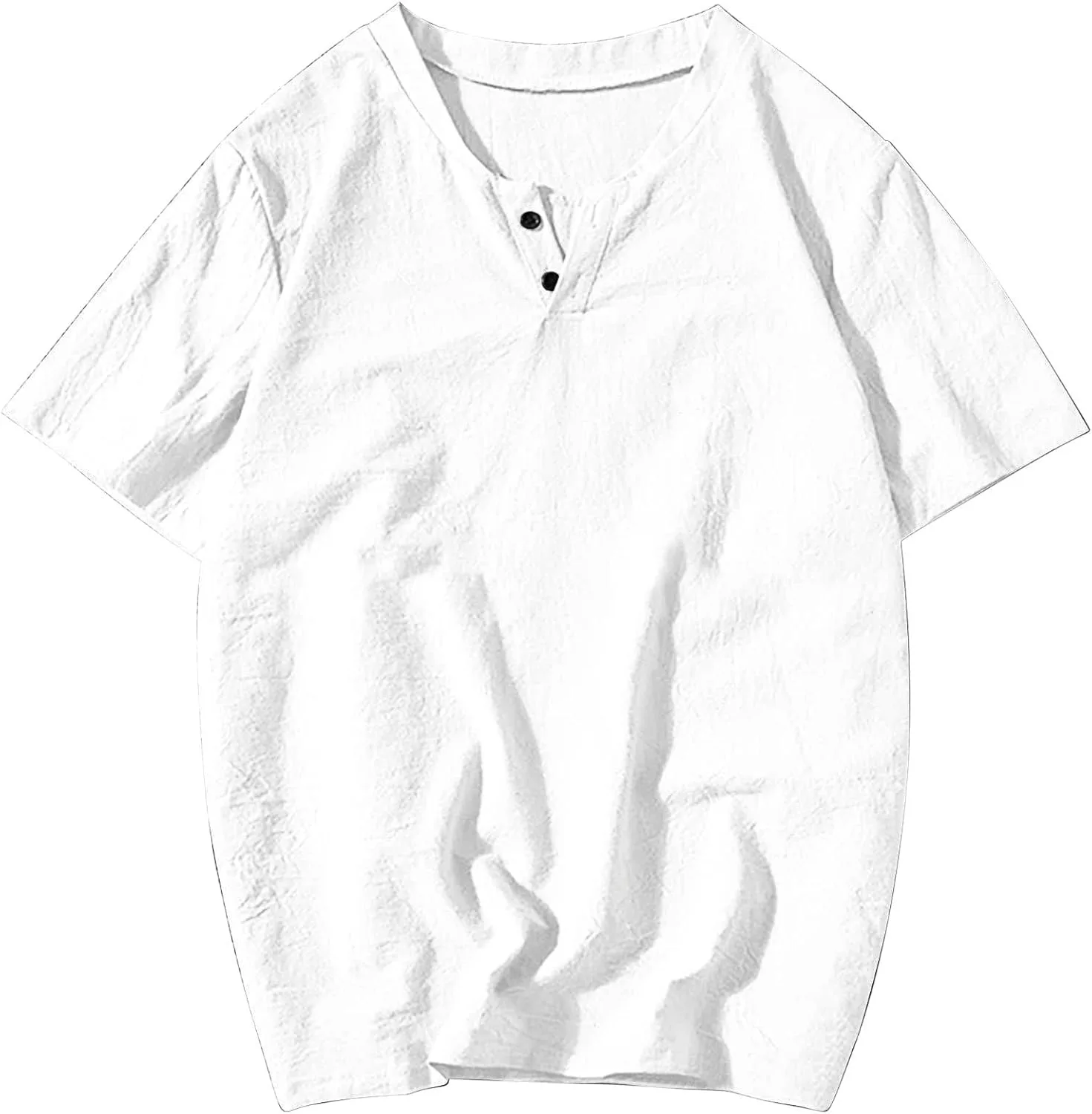 

Футболка летняя мужская Cotton Linen 2025 Hawaiian Vacation с коротким рукавом Relaxed Fit Quick Dry