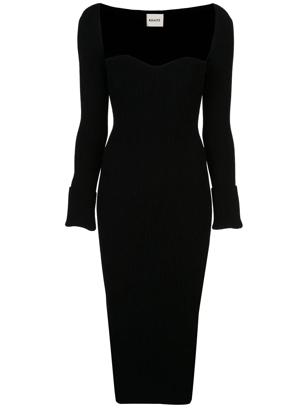 

Платье Beth в рубчик Khaite, черный