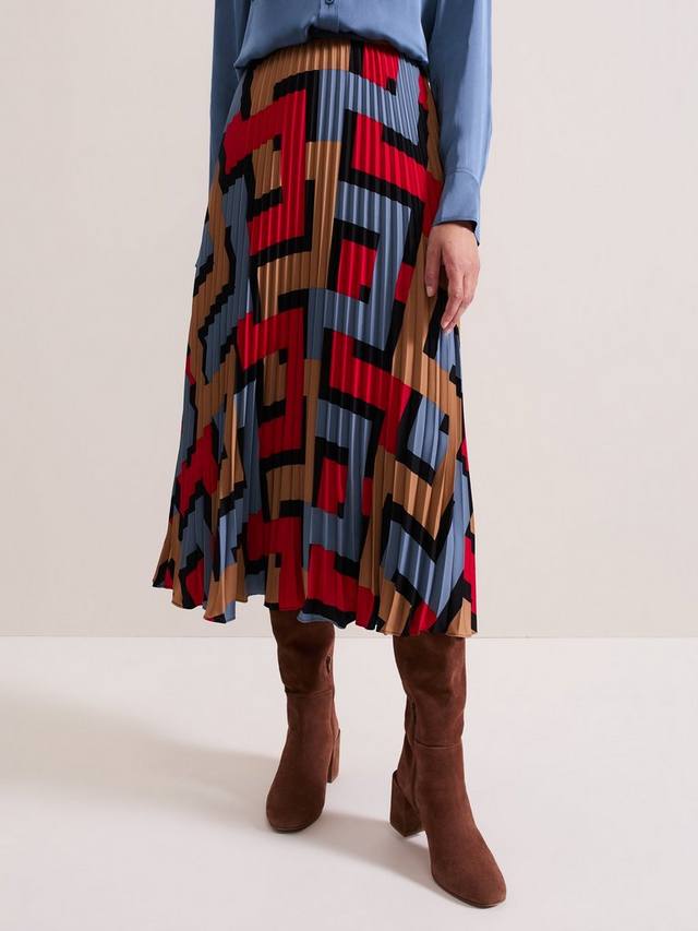 

Юбка Phase Elmina с геометрическим принтом Phase Eight, Tan/Multi